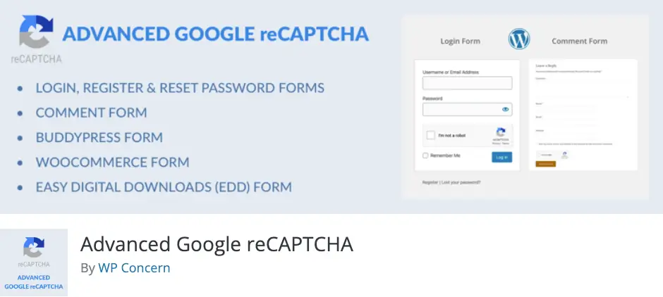 Advanced Google reCAPTCHA 