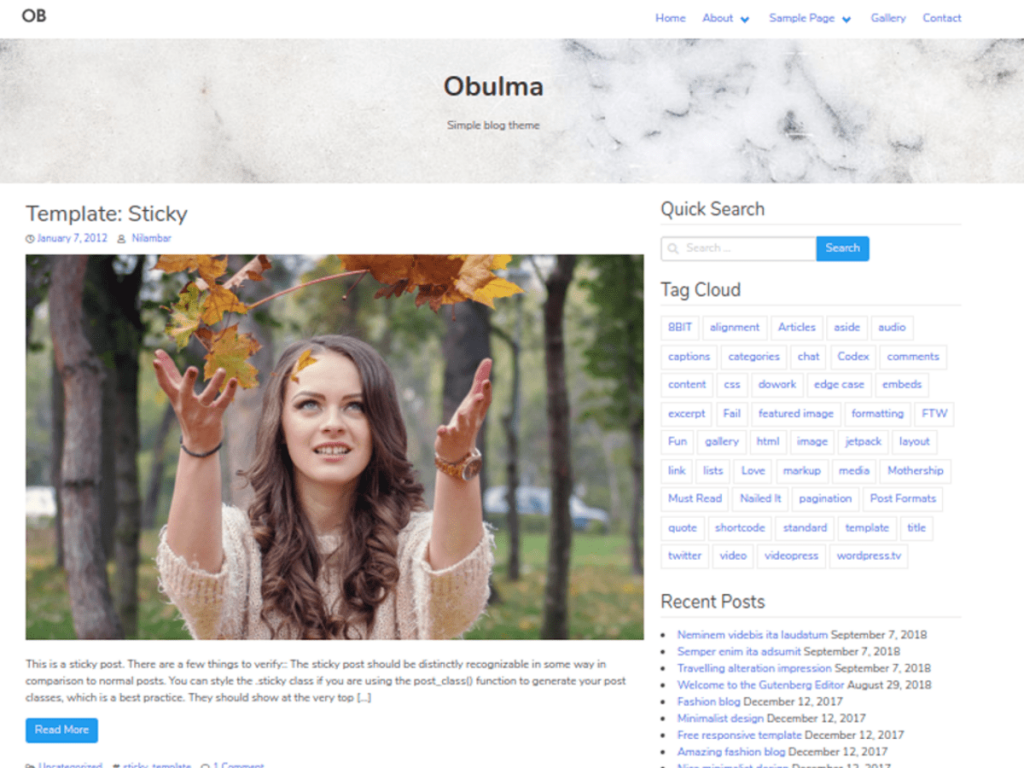 Obulma Free WordPress theme