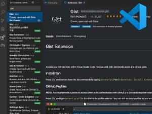 How to setup and use Gist in Visual Studio Code